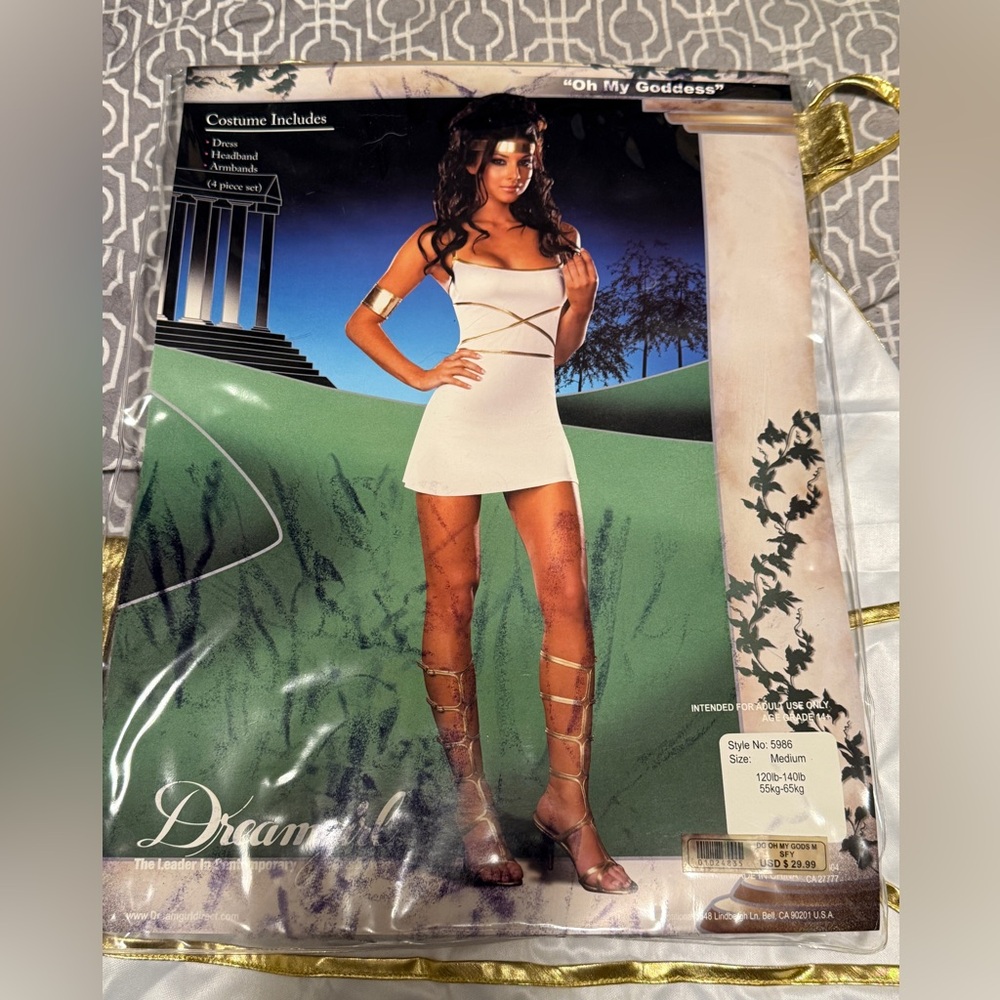 Goddess Halloween Costume size Medium